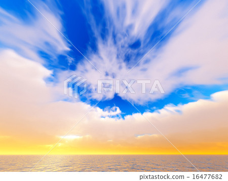 Wind and clouds with the sea 16477682