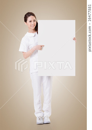 nurse with blank board nurse with blank board 16477881