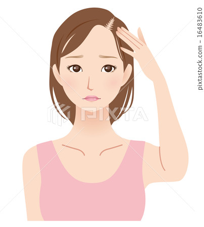 Women suffering from thinning hair Women suffering from thinning hair 16483610