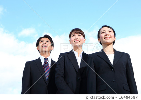 Blue sky. Young businessman and OL Blue sky. Young businessman and OL 16484587