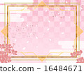 春天·日本式藝術裝飾背景 16484671