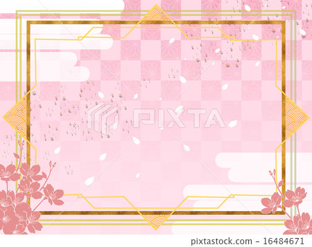 Spring · Japanese style art deco background 16484671