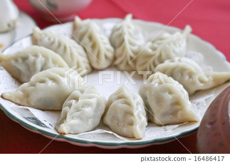 Authentic Chinese homemade grilled dumplings 16486417