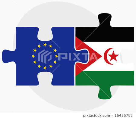 European Union and Western Sahara Flags 16486795