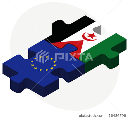 European Union and Western Sahara Flags 16486796