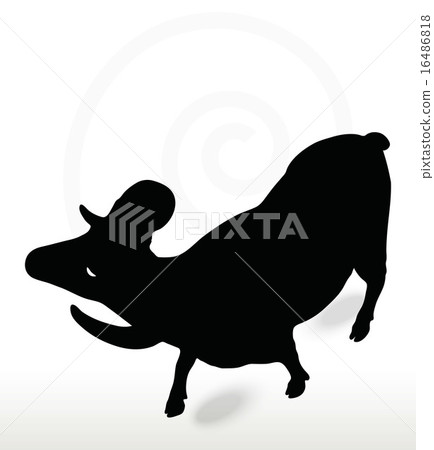 big horn sheep  silhouette in face upward  pose 16486818