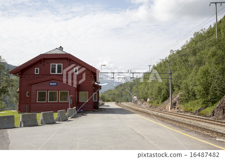 Railway station Mjolfjell (Norway) 16487482
