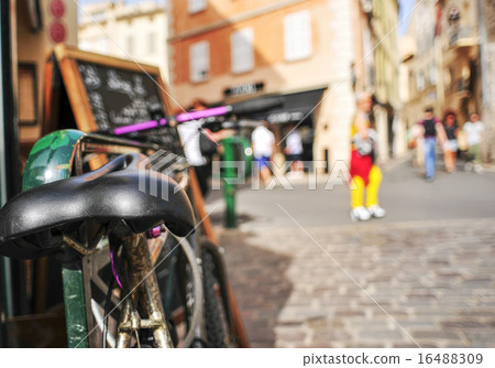 worn-out bicycle in Saint-Tropez, France, filtered worn-out bicycle in Saint-Tropez, France, filtered 16488309