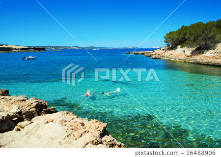 Cala Gracioneta beach in Ibiza Island, Spain 16488906