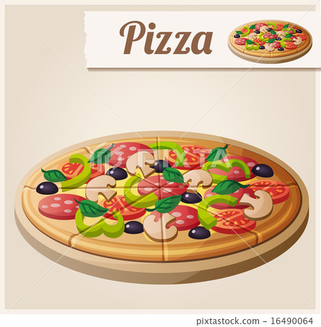 Pizza. Detailed Vector Icon Pizza. Detailed Vector Icon 16490064