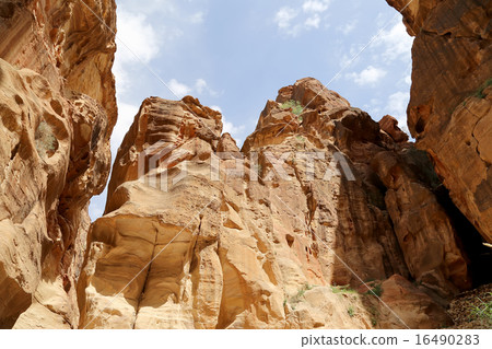 The 1.2km long path (Siq) to the city of Petra The 1.2km long path (Siq) to the city of Petra 16490283