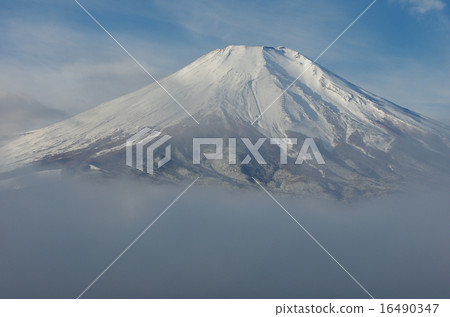 Mt. Fuji floating in the morning sun Mt. Fuji floating in the morning sun 16490347