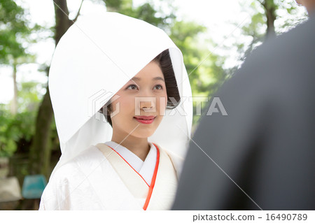 japanese wedding, bride, female 16490789
