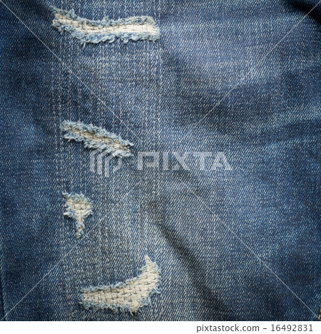 denim jeans blue old torn with fashion design 16492831