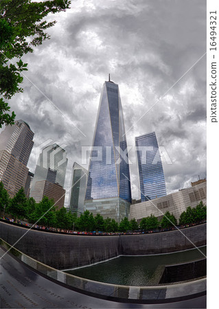 people near freedom tower and 9/11 people near freedom tower and 9/11 16494321