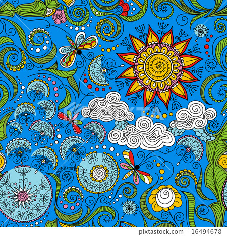 vector seamless color floral pattern vector seamless color floral pattern 16494678