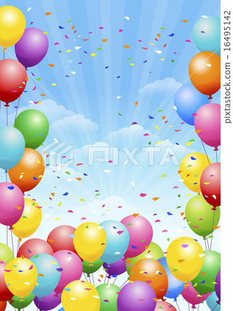 Balloon background festival background with... - Stock Illustration ...