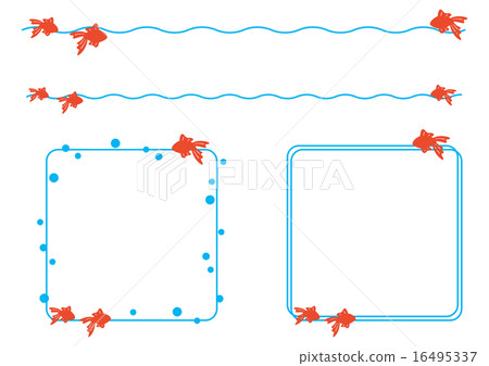 Goldfish frame (square) · ruled line 16495337