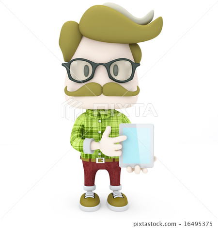 Hipster using a tablet 16495375