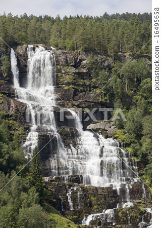 Tvindefossen waterfall near Voss (Norway) 16495658