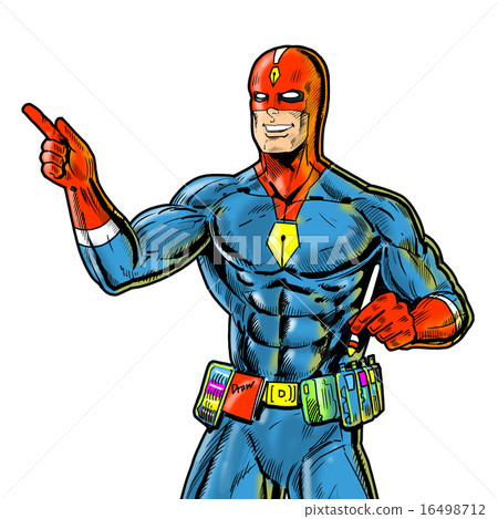 美國漫畫英雄，Drowman，一個手指的形象 16498712