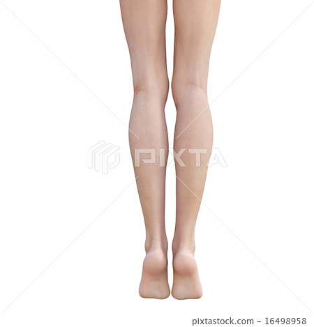 女性赤腳身體部分燙髮3DCG例證材料 16498958