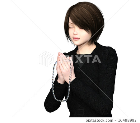 Female perming 3DCG illustration material Female perming 3DCG illustration material 16498992