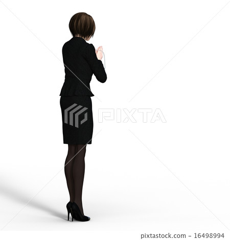 女性燙髮3DCG圖材料 16498994