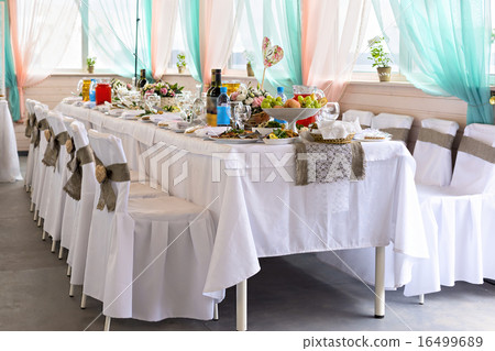 Wedding celebration table with food Wedding celebration table with food 16499689