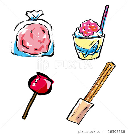 家庭，節日食物的畫筆（顏色） 16502586