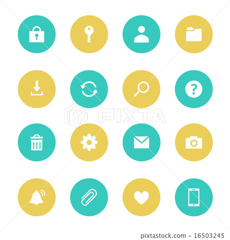 Icon set · color - Stock Illustration [16503245] - PIXTA