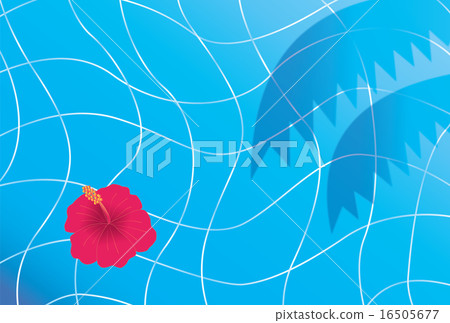 漂浮在水池賀卡的木槿 漂浮在水池賀卡的木槿 16505677