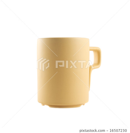 Light beige ceramic cup isolated 16507230