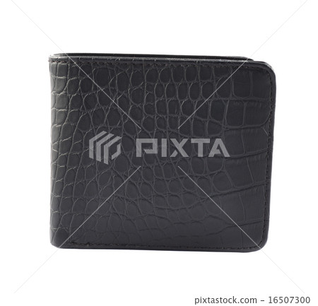 Black leather wallet isolated 16507300