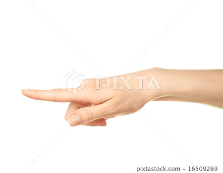Female caucasian hand gesture isolated Female caucasian hand gesture isolated 16509269