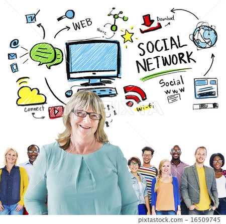 Social Network Social Media Diversity People Leadership Concept Social Network Social Media Diversity People Leadership Concept 16509745