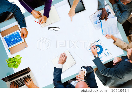 Stock Photo: Diversity Business Team Planning Board Meeting Strategy Concept