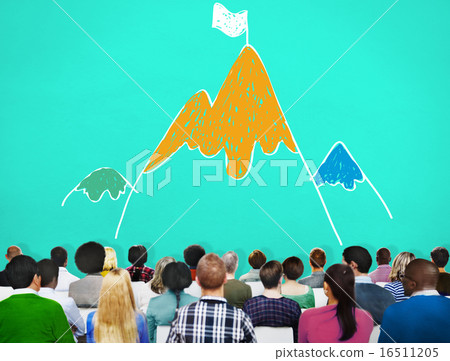 Aim Goal Motivate Strategy Success Mountain Target Concept 16511205