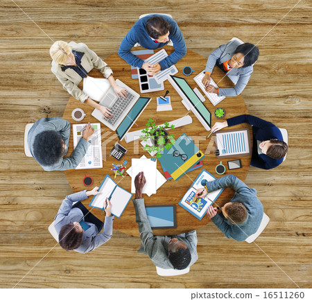 Aerial View Business Contemporary Working Meeting Casual Company Aerial View Business Contemporary Working Meeting Casual Company 16511260