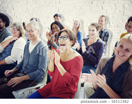 Stock Photo: Ethnicity Audience Crowd Seminar Cheerful Community Concept