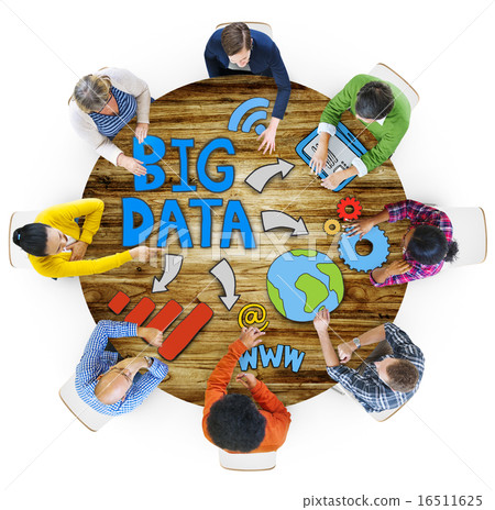 Big Data Information Technology Internet Diverse People Concept 16511625