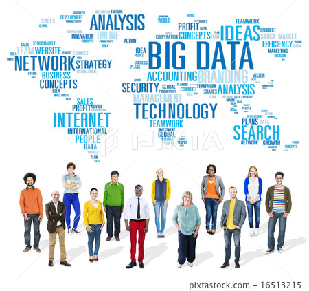 Big Data Storage Information World Map Concept Big Data Storage Information World Map Concept 16513215