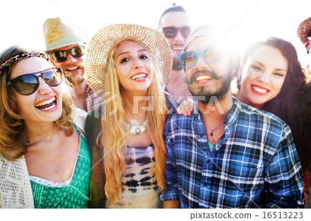 Friendship Bonding Relaxation Summer Beach Happiness Concept Friendship Bonding Relaxation Summer Beach Happiness Concept 16513223