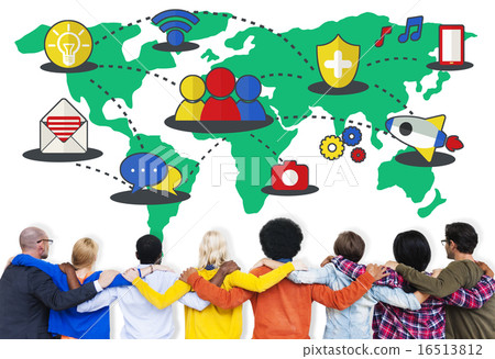Social Network Sharing Global Communications Connection Concept 16513812