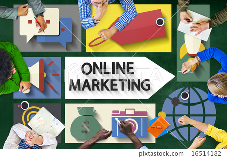 Online Marketing Branding Global Communication Analysing Concept 16514182