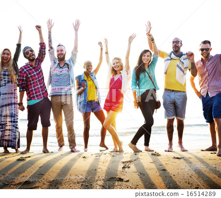 Teenagers Friends Beach Party Happiness Concept 16514289