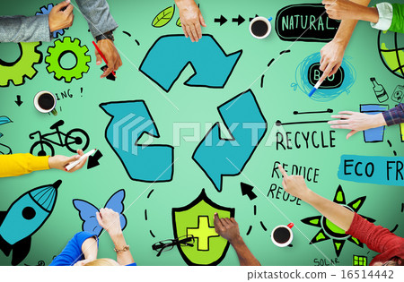 Recycle Reduce Reuse Eco Friendly Natural Saving Go Green Concep 16514442