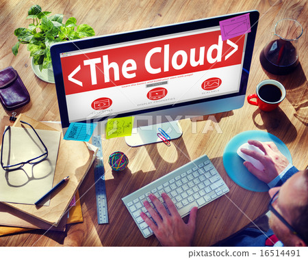 The Cloud Data Center Technology Online Internet Concept 16514491