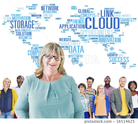 Stock Photo: Link Cloud Computing Technology Data Information Concept