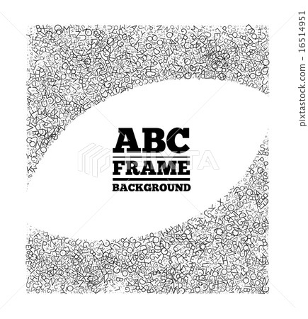 Frame created from the letters of different sizes  16514951